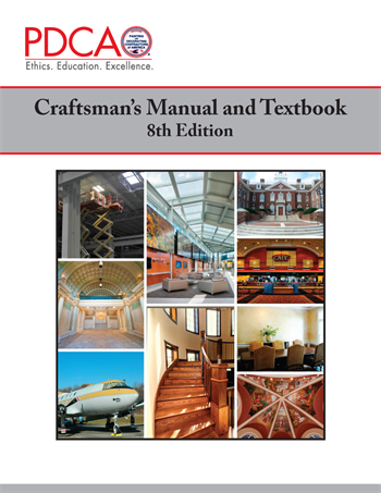 Cover of the Craftsman’s Manual and Textbook 8th Edition featuring construction and architectural images in a grid layout