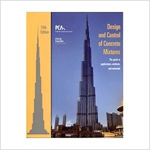 Cover of Design and Control of Concrete Mixtures book with Burj Khalifa skyscraper in the background and edition number on spine