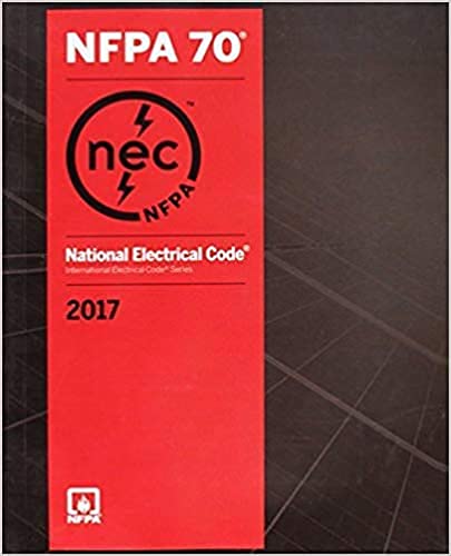Cover of NFPA 70 National Electrical Code 2017 edition with red and black design and electrical code emblem on front