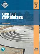 Cover of Level 2 Concrete Construction course book showing a concrete spiral structure under clear sky