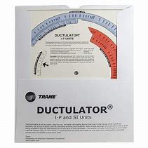 Cover of Trane Ductulator with airflow measurement scales in L-P and SI units for HVAC sizing calculations