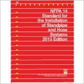 Cover of NFPA 14 2013 Edition manual for installing standpipe and hose systems with fire safety standards text