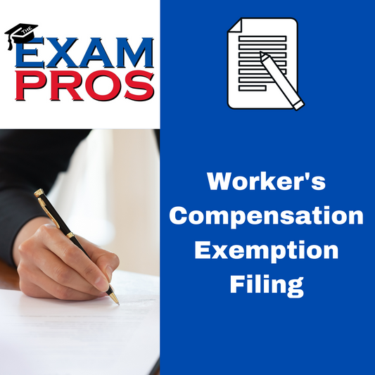 Worker's Compensation Exemption Filing Fee