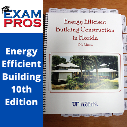 Cover of the 10th edition Energy Efficient Building Construction in Florida manual with visible labeled tab dividers and UF logo
