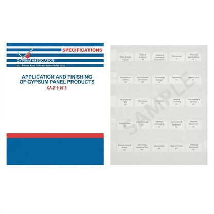 GA-216-2018: Application and Finishing of Gypsum Panel Products, 2018 Edition