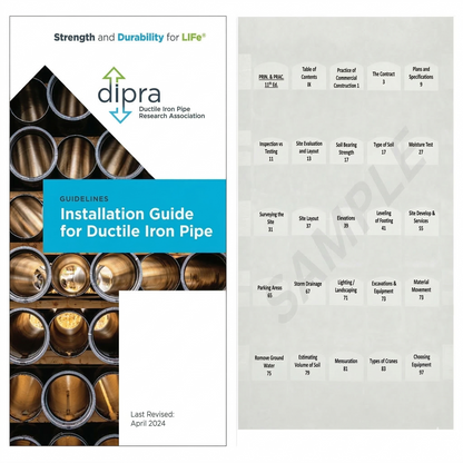 DIPRA Installation Guide for Ductile Iron Pipe, 2024