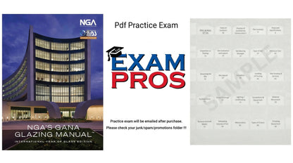 GANA Glazing Manual- Practice Exam