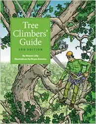 Cover of Tree Climbers Guide 3rd Edition showing illustrated tree climber in safety gear ascending a large tree branch